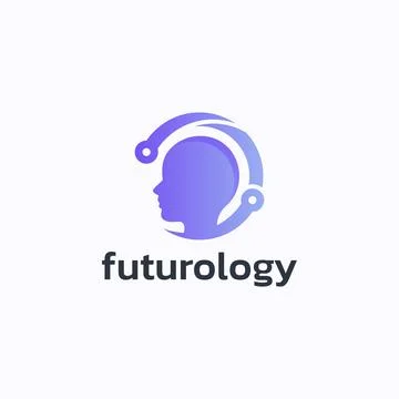 Future knowledge logo design vector. Technology researcher symbol template. Stock Illustration