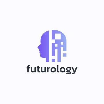 Future knowledge logo design vector. Technology researcher symbol template. Stock Illustration