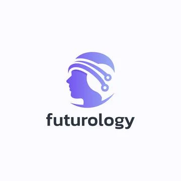 Future knowledge logo design vector. Technology researcher symbol template. Stock Illustration