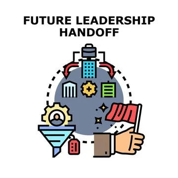 Future leadership handoff process concept selecting staff Stock Illustration