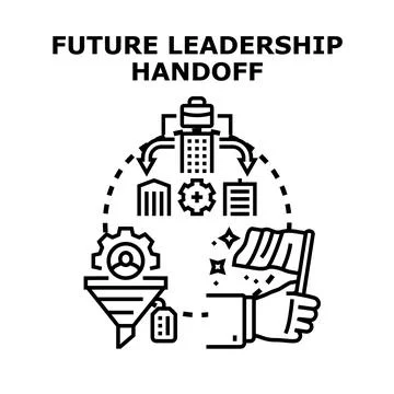 Future leadership handoff process concept selecting staff Stock Illustration