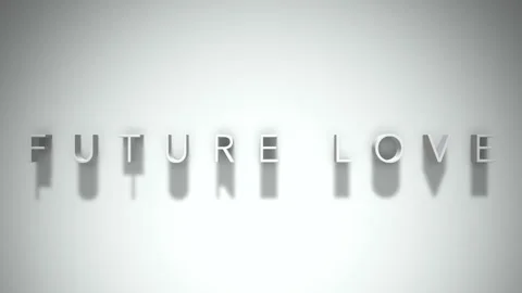 Future love 3D title animation with shadows on a white background Stock Footage 297383346