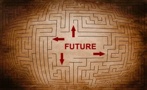 Future maze concept 스톡 일러스트