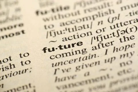 Future meaning in dictionary Stock Photos