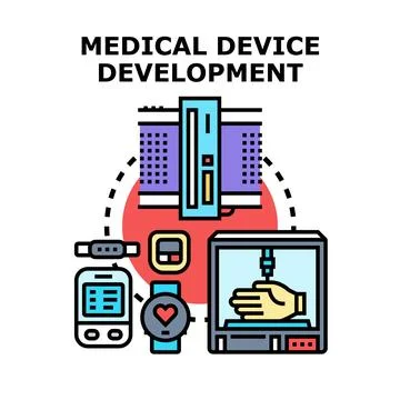 Future medical device development and healthcare technology innovation Stock Illustration