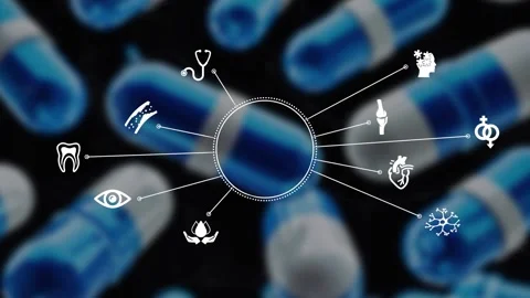 The Future of Medicine. Unlocking the potential of pharmaceuticals.Place forlogo Video stock 302797013