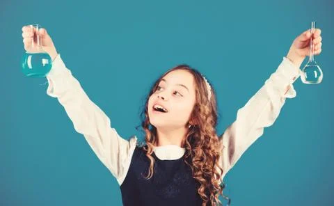 Future microbiologist. Learn patterns of nature. Education pushing Foto stock