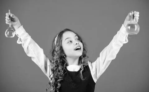 Future microbiologist. Learn patterns of nature. Education pushing Foto stock