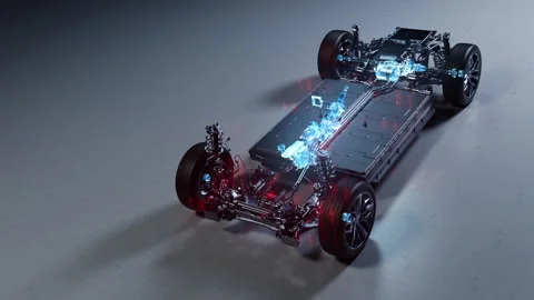 Future Mobility Chassis Component Detailed Analysis Stock Footage 327912914
