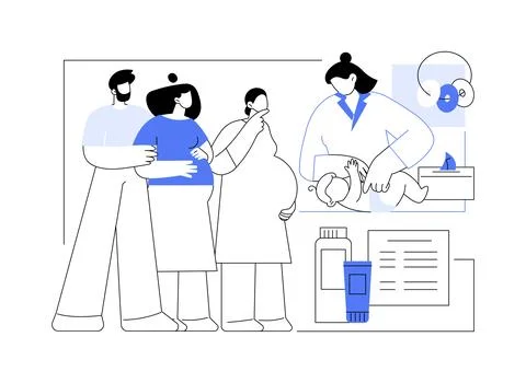 Future mom course isolated cartoon vector illustrations. Stockillustratie