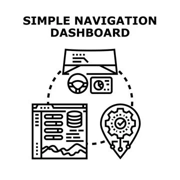 Future navigation dashboard system technology concept 스톡 일러스트