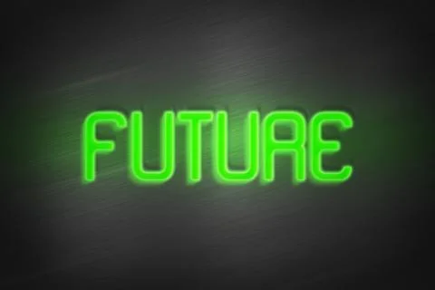 Future Neon Sign Stock Illustration