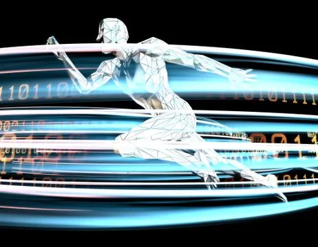 Future network data transmission, big data technology Stock Illustration