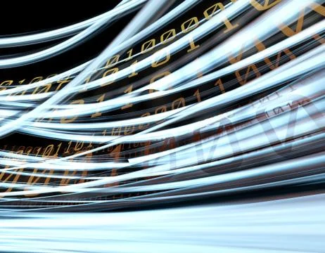 Future network data transmission, big data technology Illustrazione stock