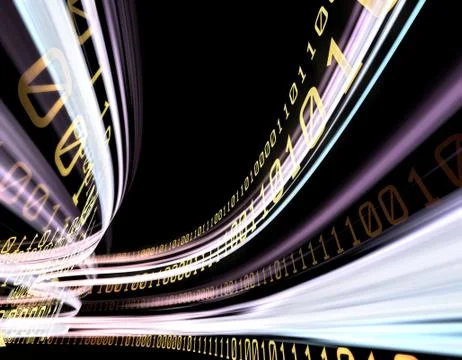 Future network data transmission, big data technology Stock Illustration