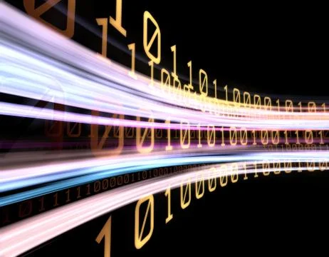 Future network data transmission, big data technology Illustrazione stock