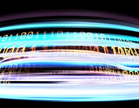Future network data transmission, big data technology Illustrazione stock