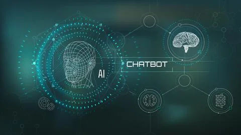 The future of new technologies hinges on the use of artificial intelligence. 스톡 일러스트