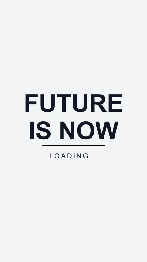 Future is now loading text motion graphic Stock Footage 328006152
