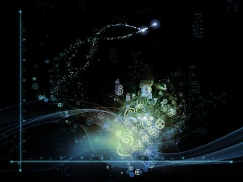 Future of Numbers Stock Illustration