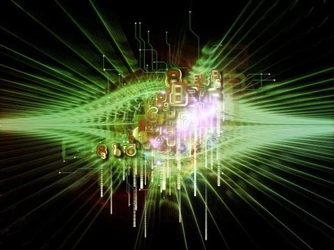 Future of Numbers Stock Illustration