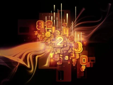 Future of Numbers Stock Illustration