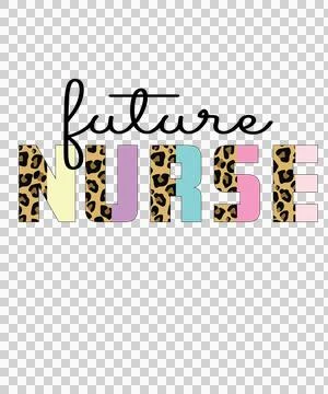 Future Nurse Text Design With Texture centered typography Stock Illustration