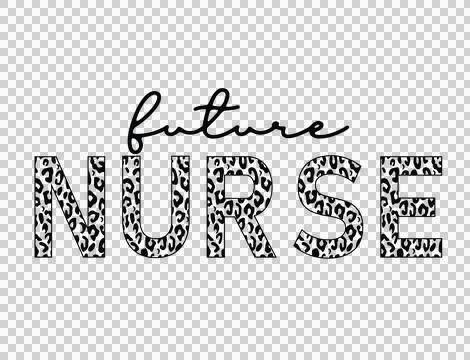 Future Nurse Typography On Pattern displayed textured Stock Illustration