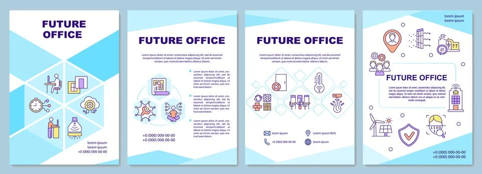 Future office brochure template Illustrazione stock