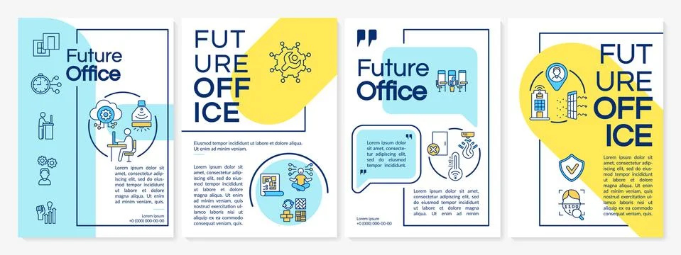 Future office brochure template Stock Illustration