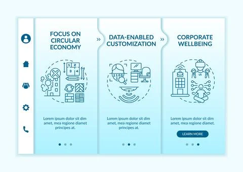 Future office design onboarding vector template Stock Illustration