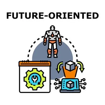 Future oriented strategy planning with ai automation Stock Illustration
