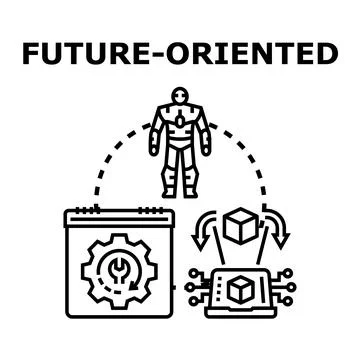Future oriented strategy planning with ai automation Stock Illustration