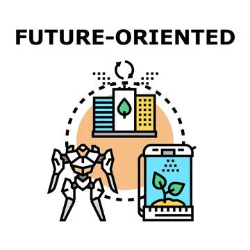 Future oriented technology integrating ecology and smart living 库存插图