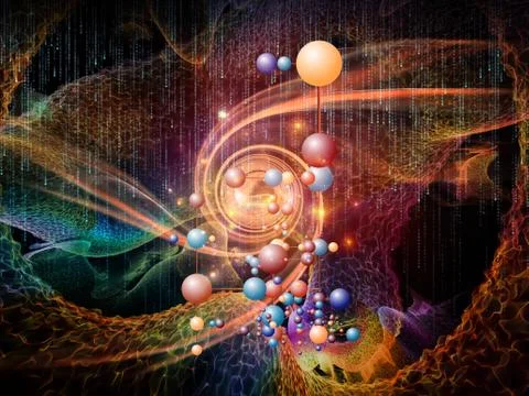 Future of Particles Stock Illustration