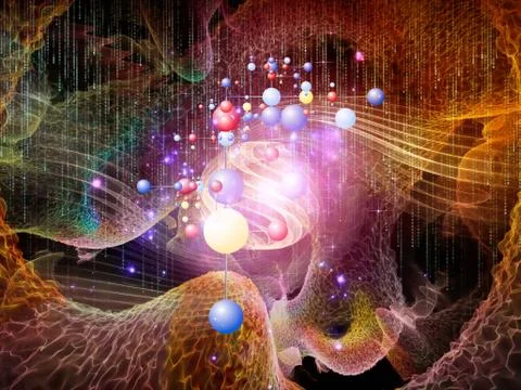 Future of Particles 스톡 일러스트