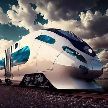 The future of passenger trains, the passenger train of the future Stock Illustration