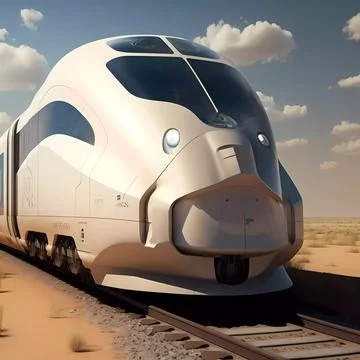 The future of passenger trains, the passenger train of the future Illustrazione stock