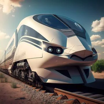 The future of passenger trains, the passenger train of the future Stock Illustration