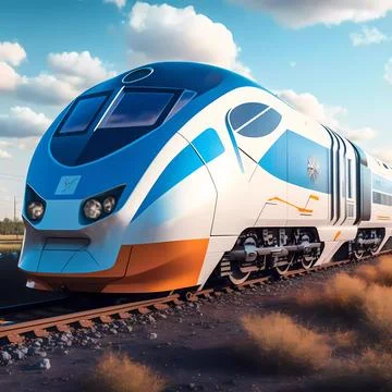 The future of passenger trains, the passenger train of the future Stock Illustration