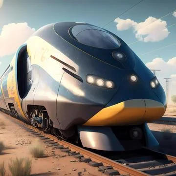 The future of passenger trains, the passenger train of the future Stock Illustration
