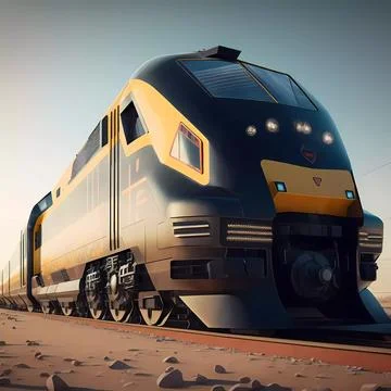 The future of passenger trains, the passenger train of the future Stock Illustration