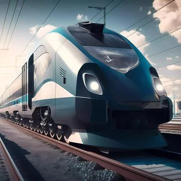 The future of passenger trains, the passenger train of the future Stock Illustration