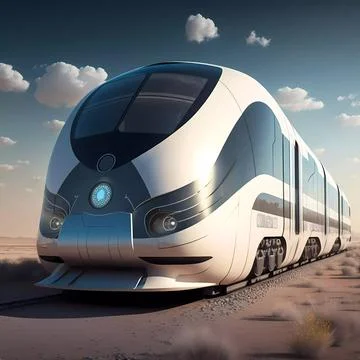 The future of passenger trains, the passenger train of the future Stock Illustration