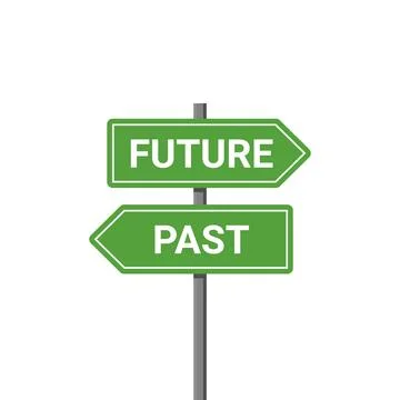 Future past present board icon. Now pas and future way destiny sign イラスト素材