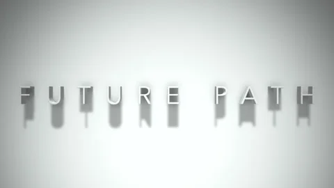 Future path 3D title animation with shadows on a white background Stock Footage 297381580