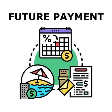 Future payment scheduling financial planning concept Stock Illustration