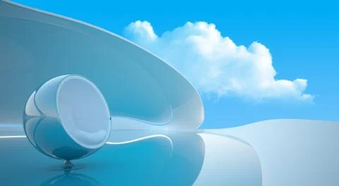 Future penthouse reloaded (remarkable future interiors series with furniture 스톡 일러스트