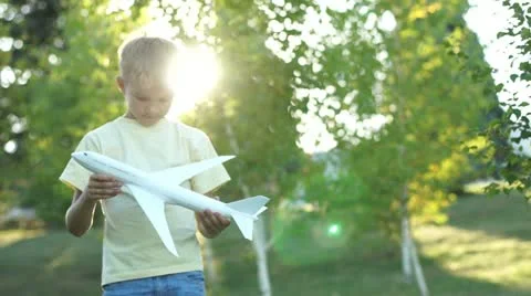 Future pilot dreaming of aircraft Stock Footage 11516242