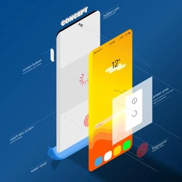 Future-plan smartphone concept Stock Illustration